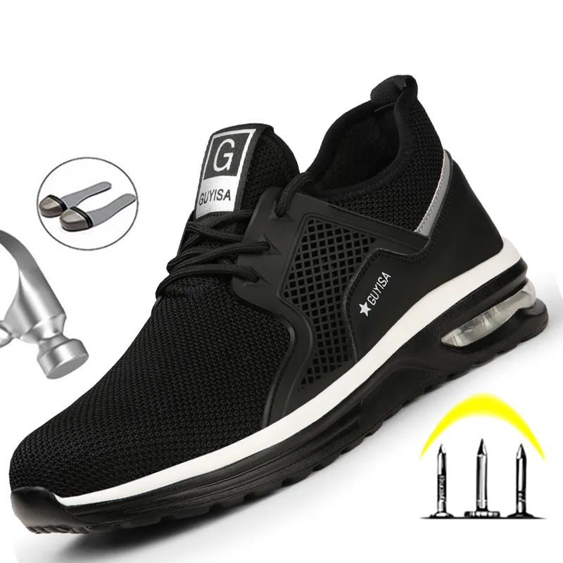 Chaussures De Sécurité Unisexe Avec Embout Acier - Baskets Légères Blanches - Taille Standard