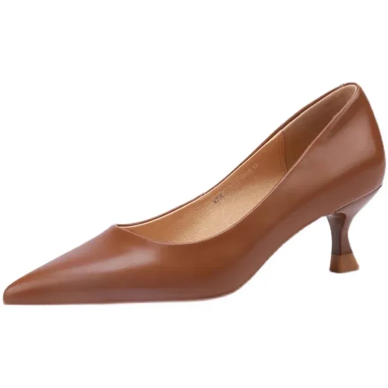 Elegant 5cm Low Heel Pumps Womens Office Stilettos, Comfortable