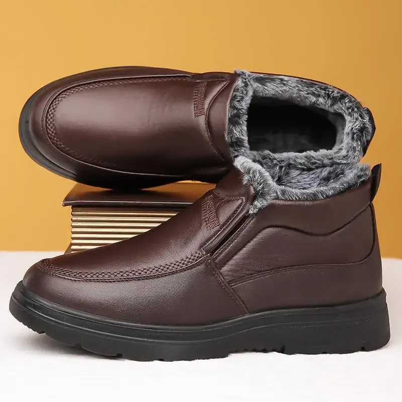 Mens Waterproof Winter Boots - Plush Lined