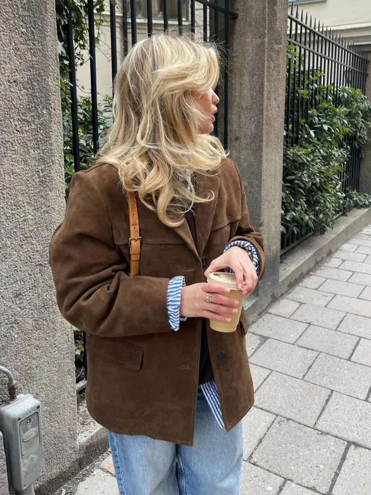 Suede jacket スエード ジャケット レディース anuke アンヌーク の