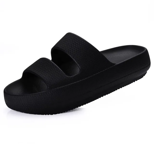 Save Big on Bulk Beachwear Slippers Comwarm Women's Comfy Sandals Pillow  Soft Thick Sole Arch Support Beachwear Slippers For Home Bathroom, Non Slip 