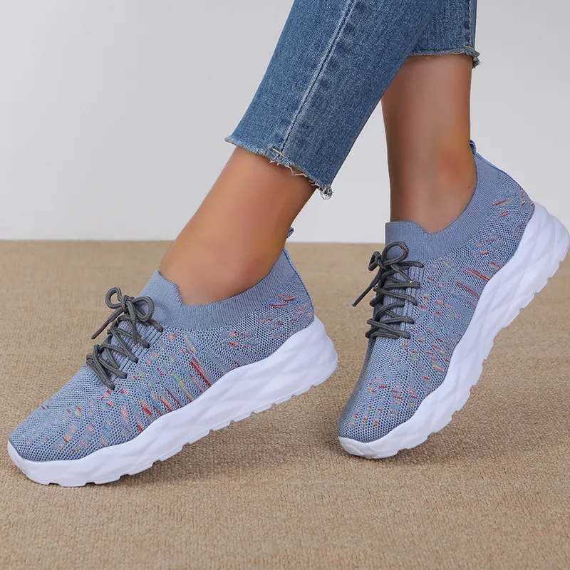 Lucy　0107 ♡ DHgate.com:Colorful Knitted Slip On Sneakers for Women