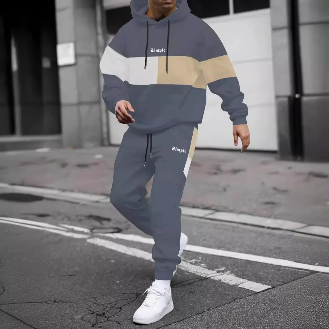 NIBESSER Casual Streetwear Men Set Fashion 3D Print Pleated