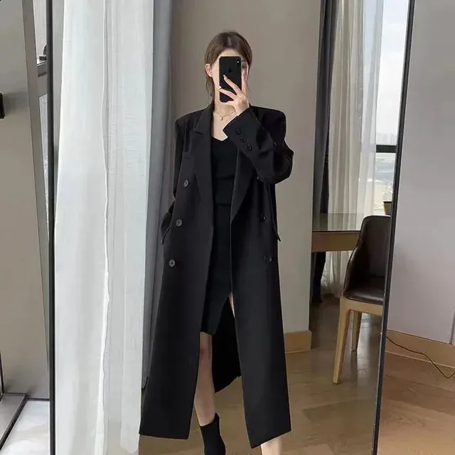 Harajuku Double Breasted Women's Long trench coat
