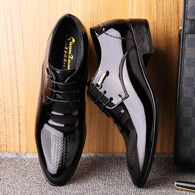 Chaussures Homme à Paillettes - Cuir Avec Talon - Chaussures De Costume/Mariage Oxford - Antidérapantes - 11