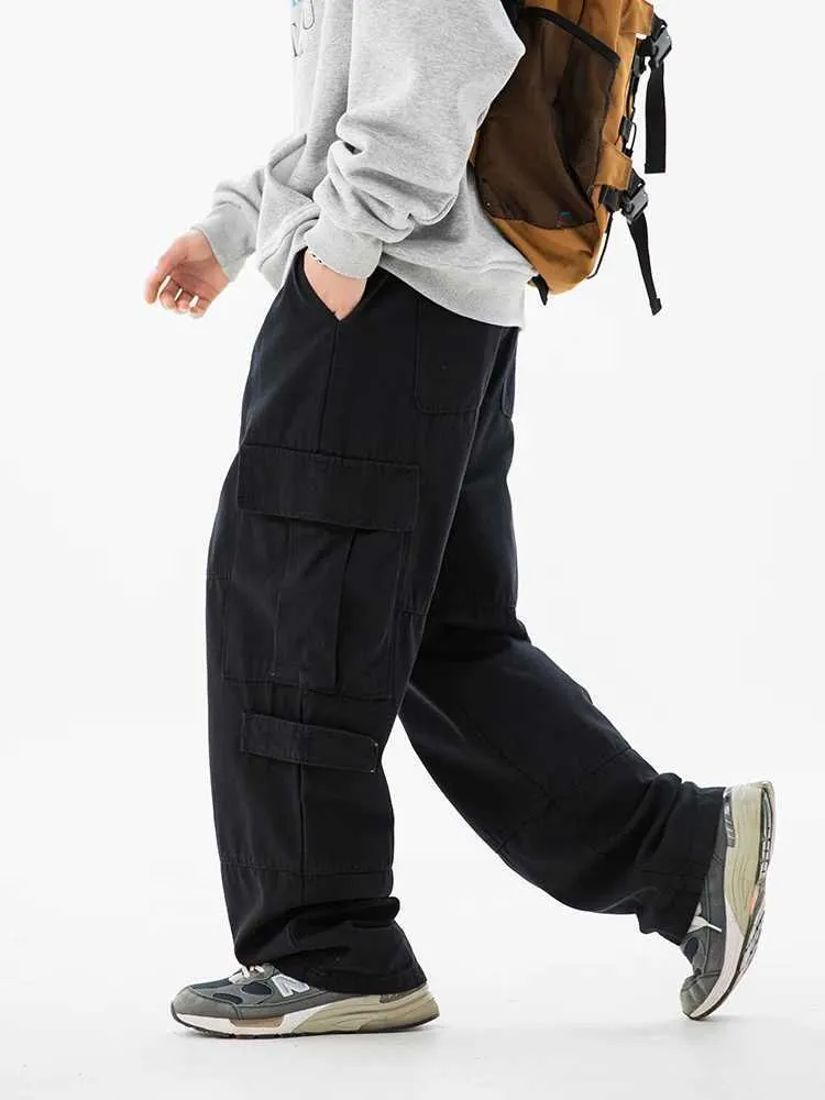 Pantalon Cargo Baggy Femme - Coton Extensible, Multi-poches, Taille Haute, Style Y2K Décontracté