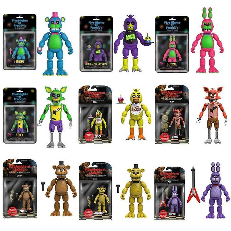 Save Big on Bulk Fnaf Toy Bonnie FNAF Action Figures Freddy, Bonnie, Foxy,  Nightmare Fredbear 14cm Roleplay Dolls For Kids 2024 Gift Best Deals on 