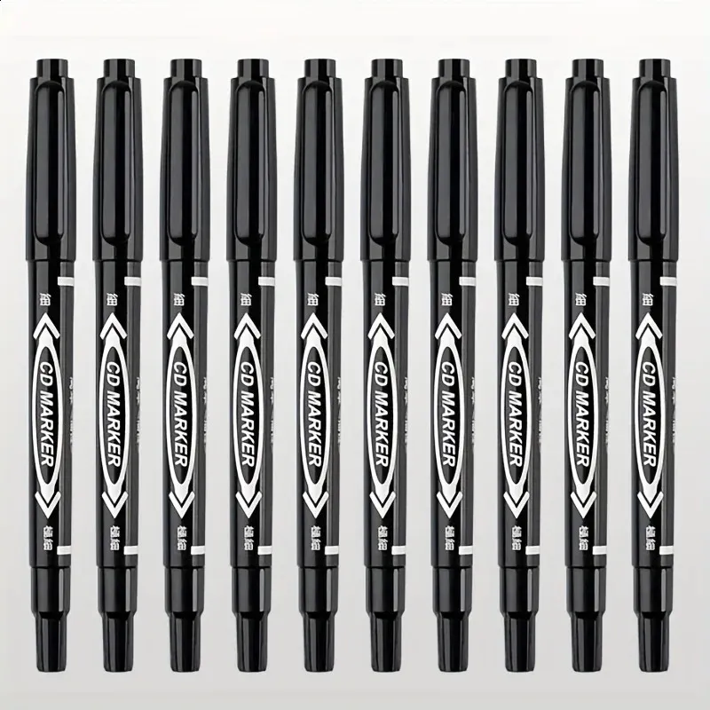 Double Tip Oil-Based Marker Pen Set - Fine Point Ink Pens for Drawing ...