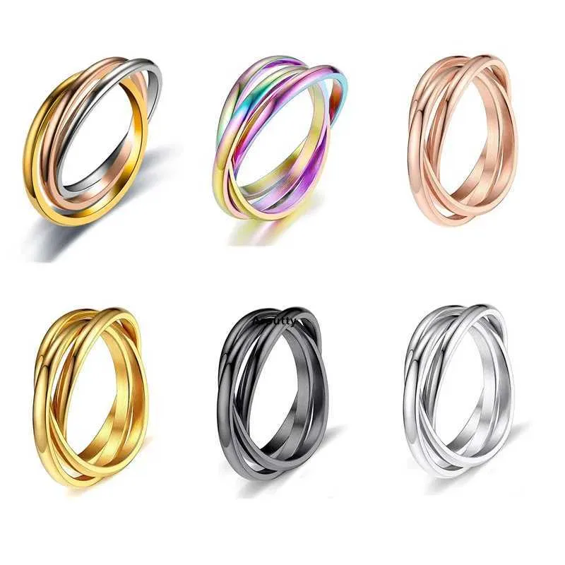 Stainless Steel 3 In 1 Triple Interlocking Rolling Ring 3 With Anti ...