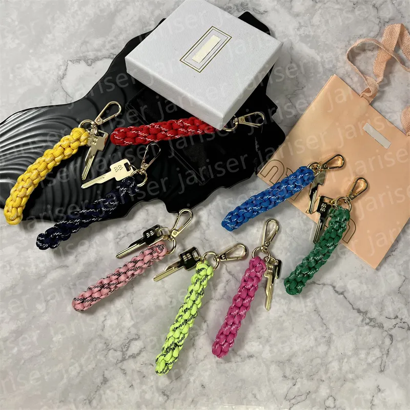 Designer Key Chain Luxury Mens Womens Handmade Keychain Fashion Rope Key Chains Bag Couple Multicolor Keychain Gifts Accessories Pendant