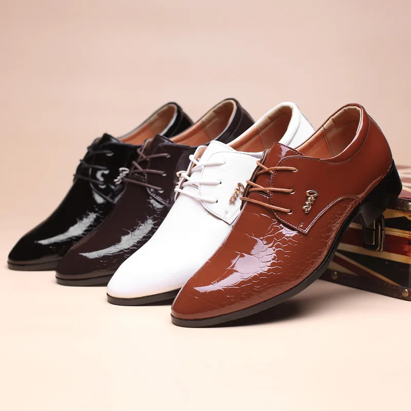 Wholesale Shiny Black Leather Derby Amazon Mens Dress Shoes... At Only $38  | DHgate.Com