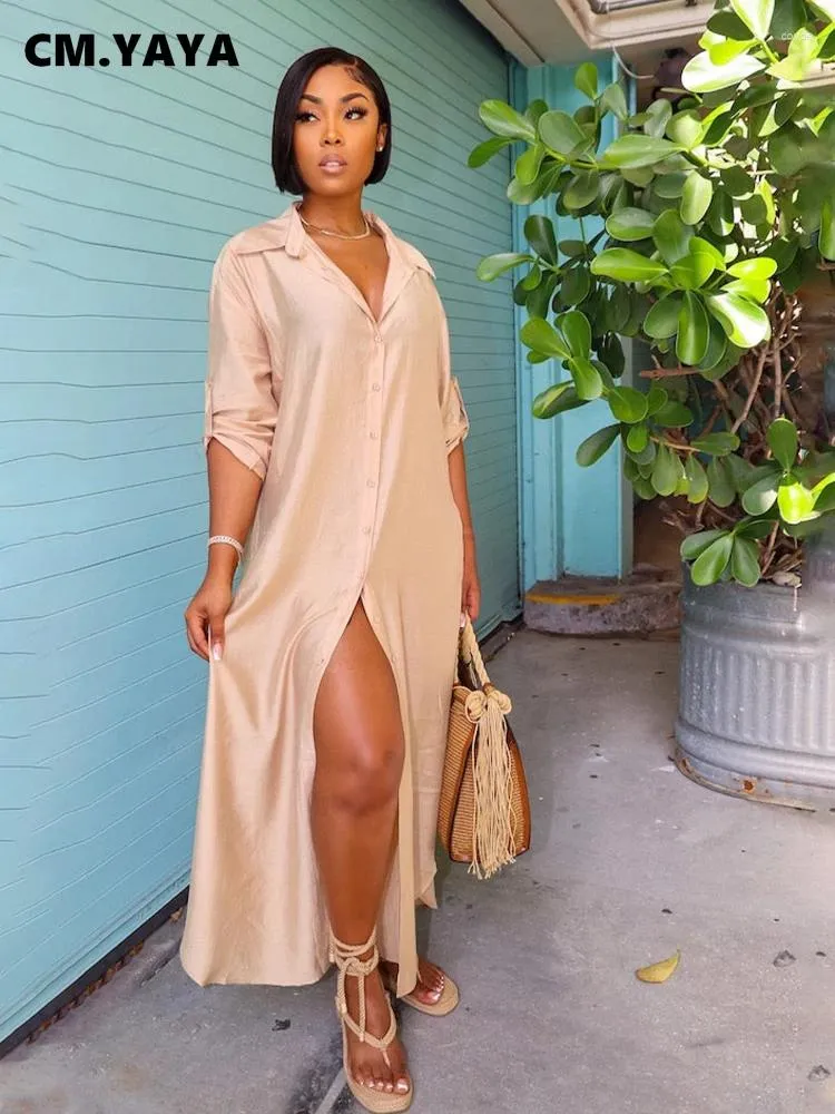 Casual Satin Long Gown Style Faux Wrap Whisper Satin Maxi