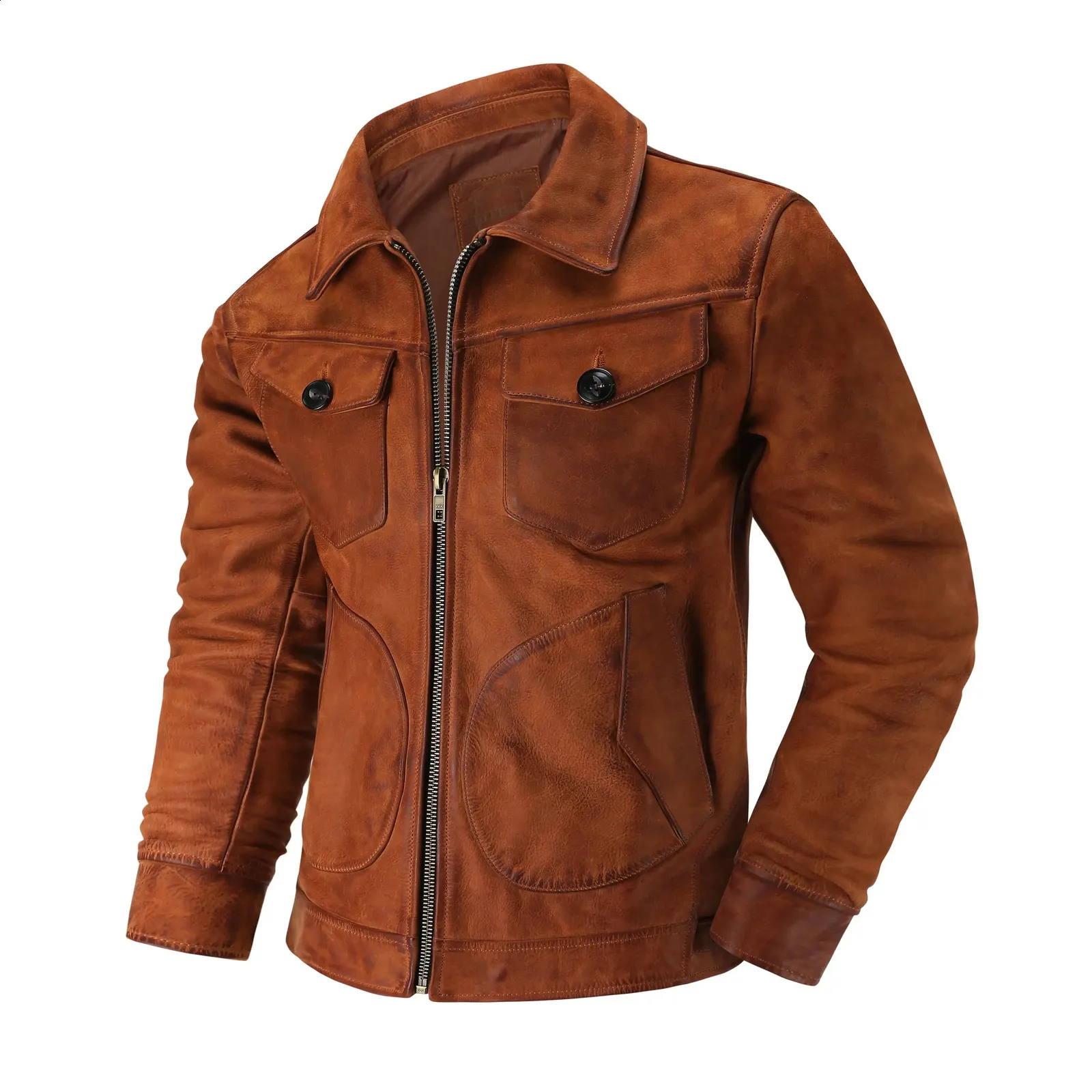 Matte leather jacket mens best sale
