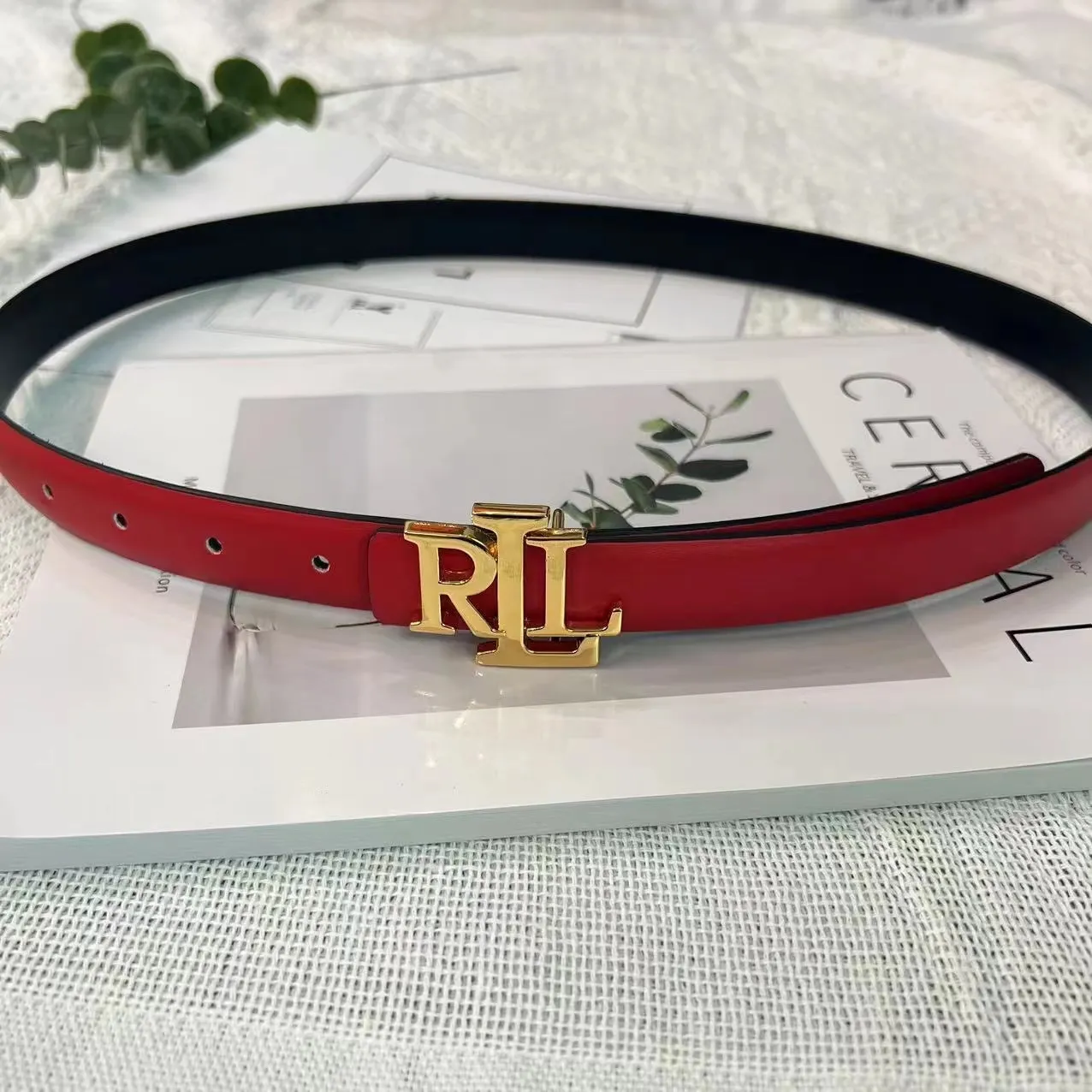 Luxury Designer RLL Belt Ladies Letter Glossy Buckle Classic 
