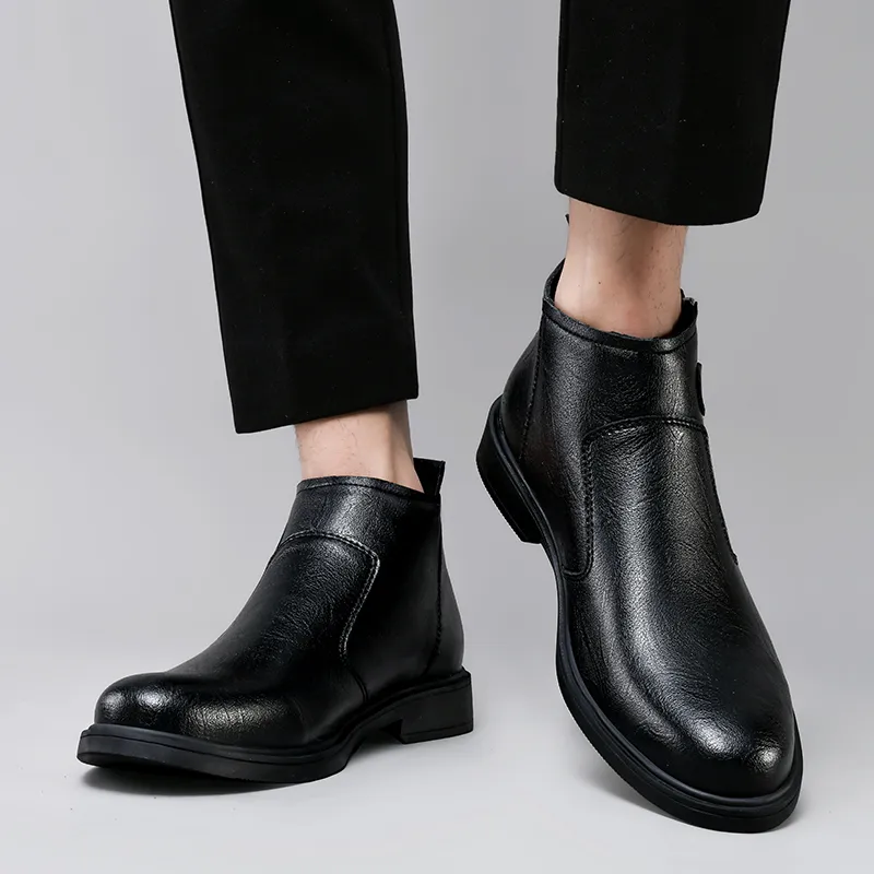 mens-brown-leather-ankle-boots-with-slip-on-closure-and-almond-toe