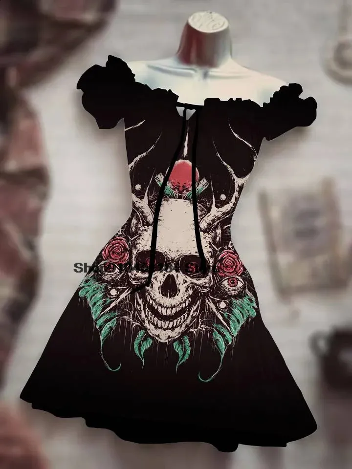 Skeleton Costume Dress: Womens Skeleton Costume, Bubble Sleeves,  Drawstring, Casual Halloween Dress From Domainstore, $21.12 In Bulk |  DHgate.Com