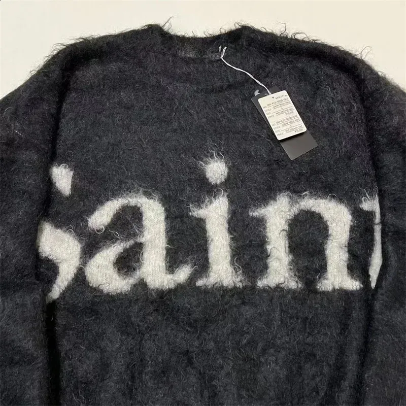 2014ss Mohair Saint Michael Mens Sweater Loose Fit Daily Acrylic