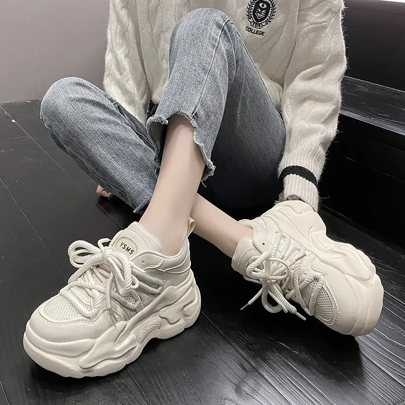 Save Big on Bulk Chunky Dad Sneakers Womens Women's Breathable Platform  Sneakers Hidden Wedge Chunky Sole Casual Dad Shoes For 2024 Best  Deals