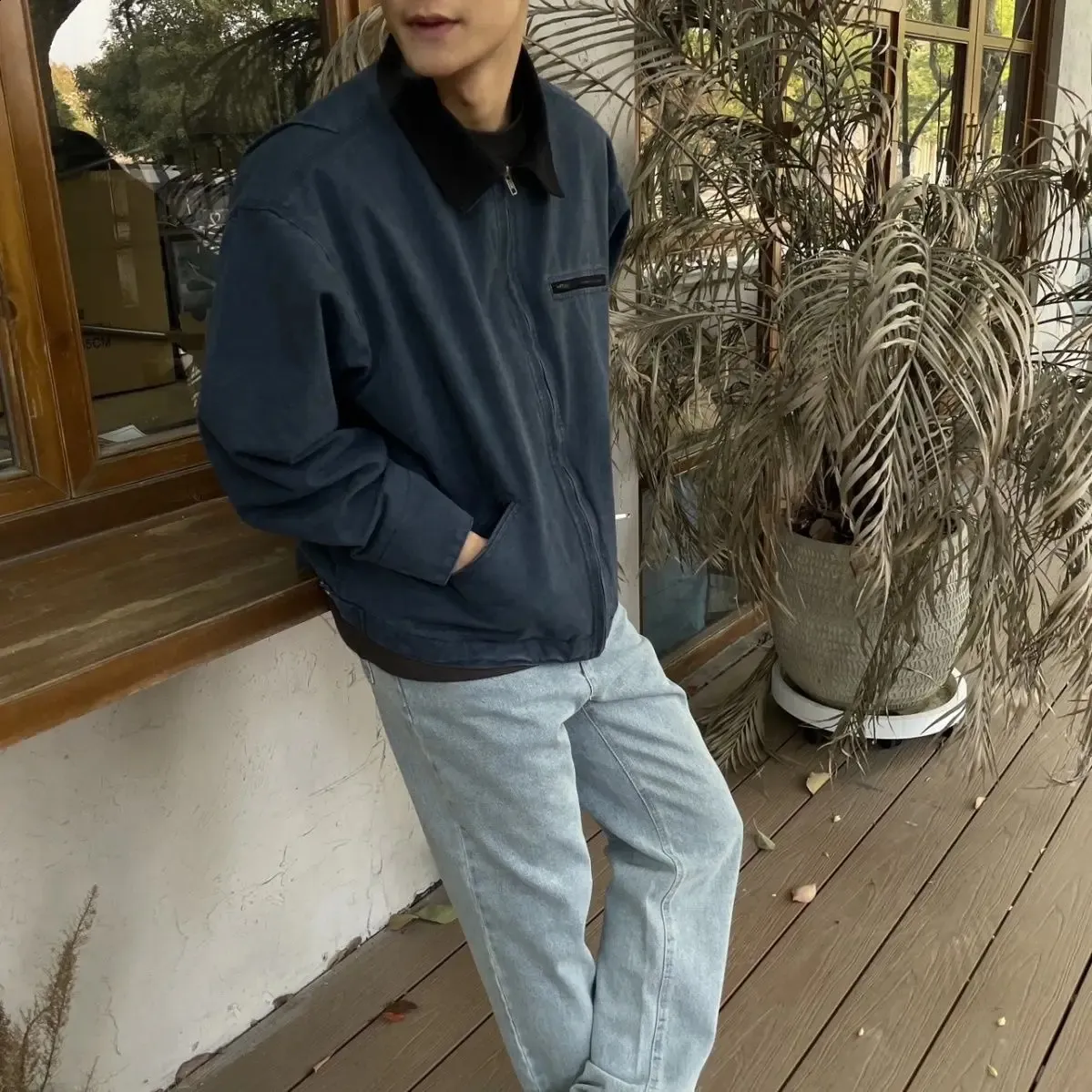 DHgate.com:Mens Retro Canvas Workwear Jacket - Short Sleeve