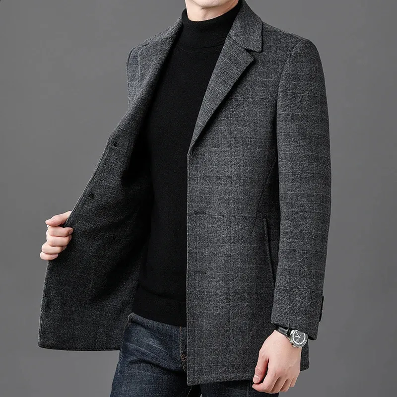 Double breasted winter plaid wool coat 5293 Double breasted winter plaid wool coat 5293