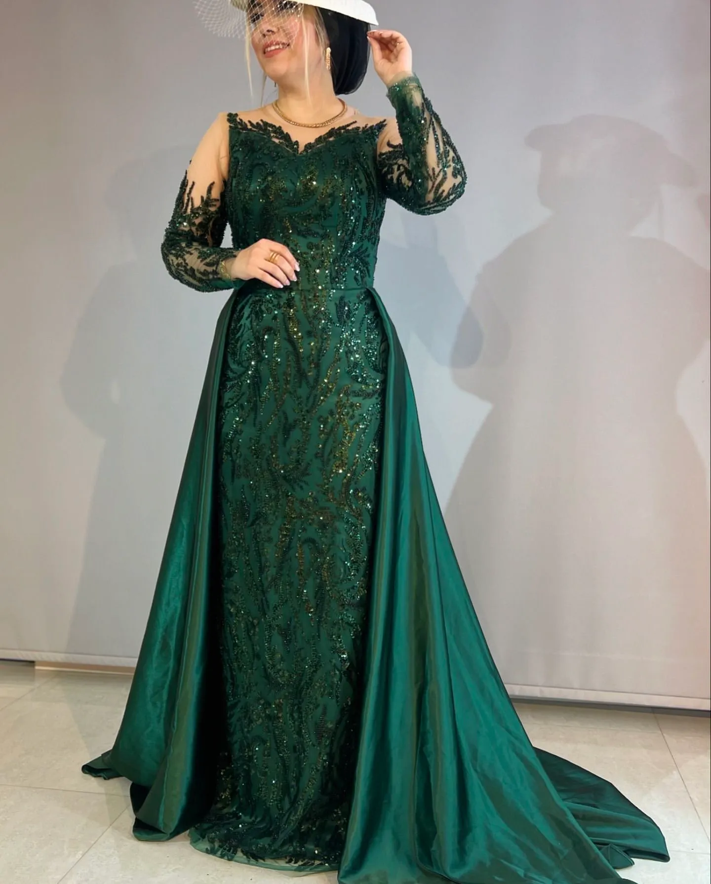 knee length dresses for ladies Long Sleeves V Neck Short Green Lace Prom Dresses, Long Sleeves Green Lace  Homecoming Dresses, Green Lace Formal Evening Dress main image 0