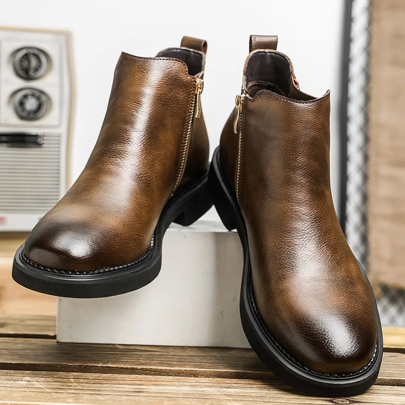 Handmade British Style Men's Chelsea boots near me with Handmade British Style Men's Chelsea boots near me with