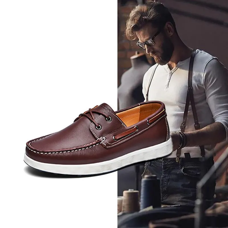 Bulk Real Leather Mens Comfortable Mens Loafers Fashionable  display picture 1