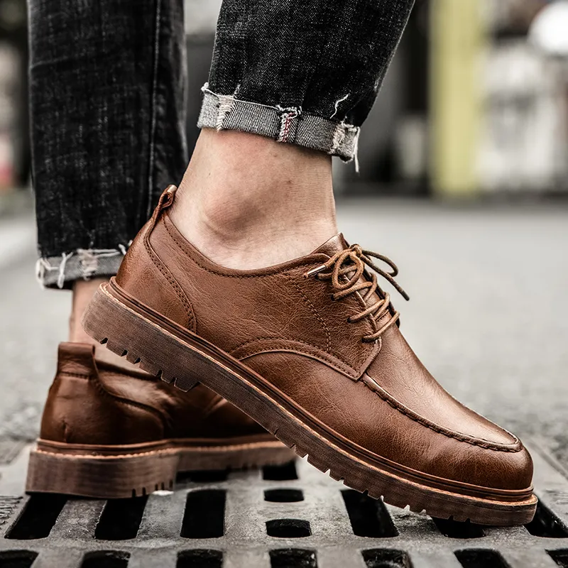Bulk Mens Genuine Leather Brogue Casual Work Mens Walking Boots Autumn New Arrival For Business And Casual Wear From Dh2780137 26.73 DHgate.Com