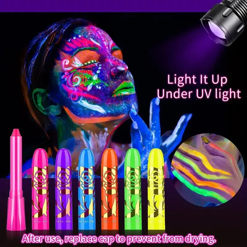White UV Reactive Stargazer Face & Body Paint | Stargazer UV Reactive Body Paint