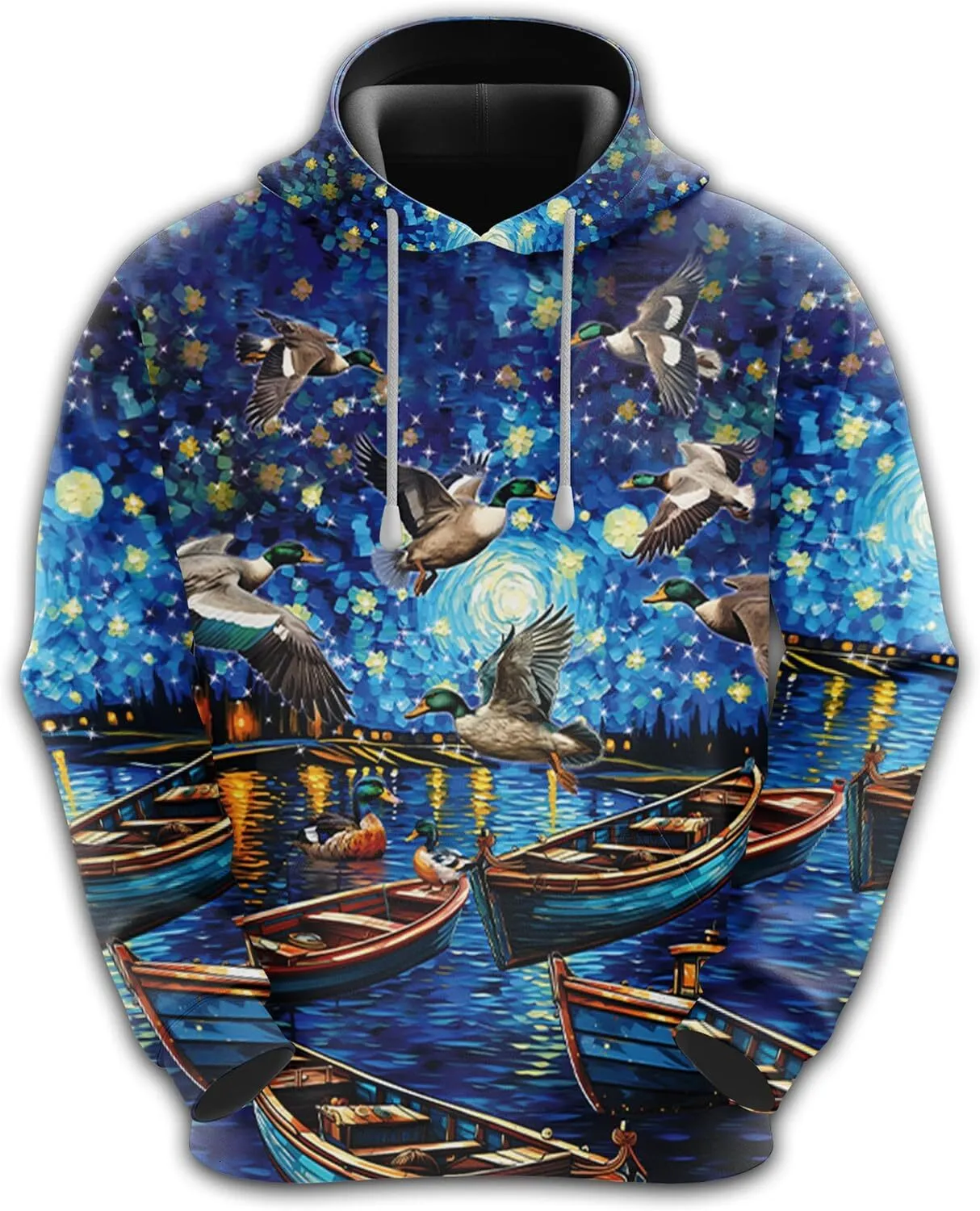 STREET-ONE Pull-over à capuche avec imprimé sur le devant pour hommes