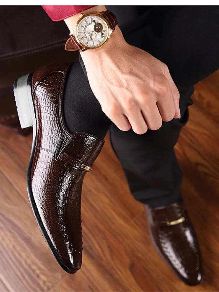 Mens PU Leather Dress Shoes - Business Casual, Wedding, Social, Patterned,  Zapatos Hombre from Dhgate Dress Shoes - price 22.38