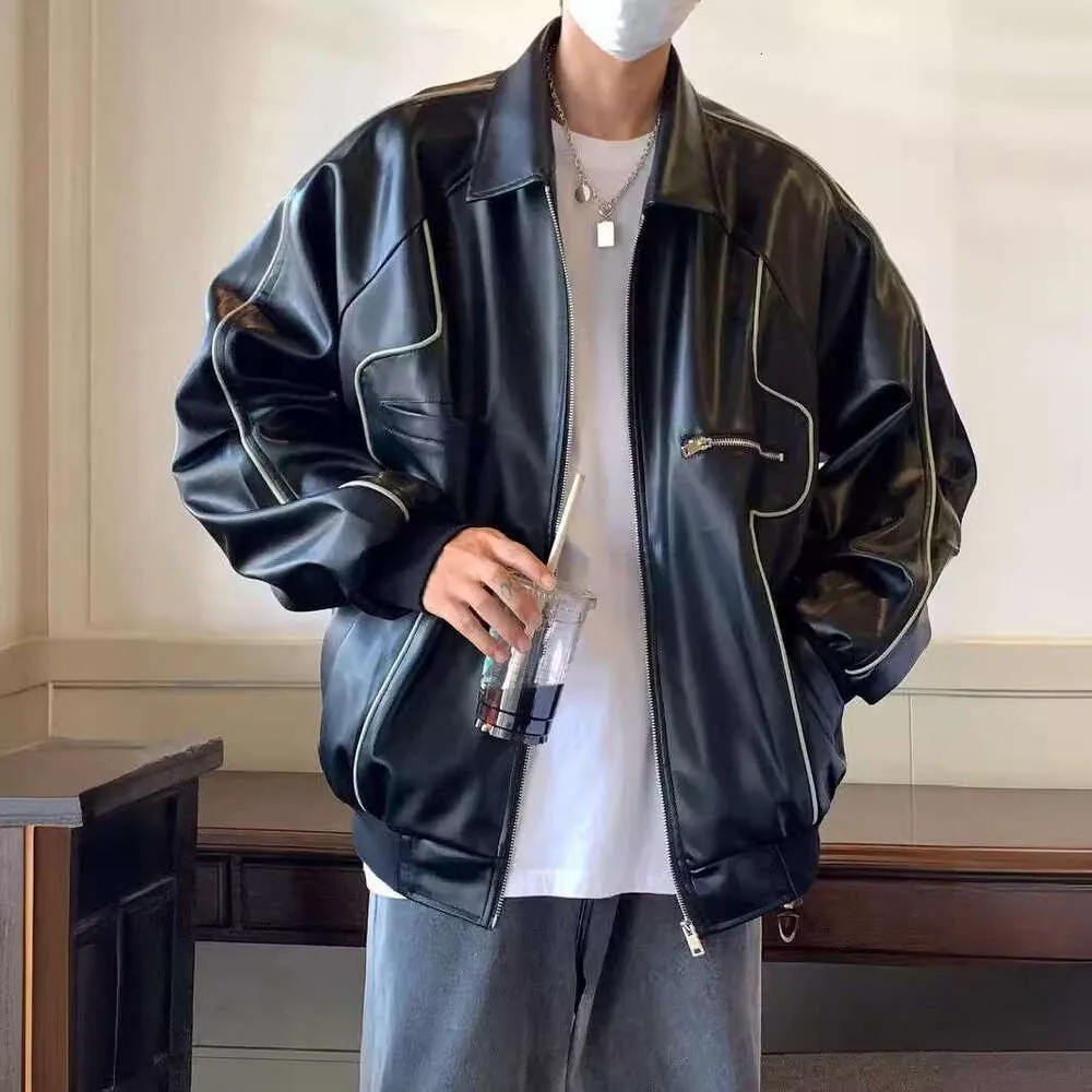 Vintage Leather Jacket For Men High End Trendy From