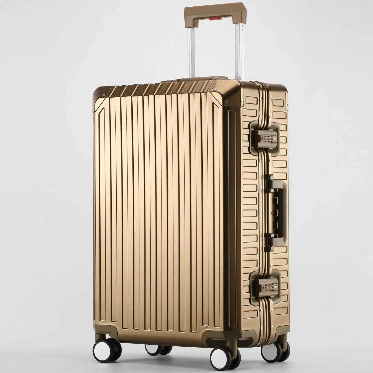 20 Inch All Aluminum Magnesium Alloy Silver Suitcase With Universal Wheels Famous Aluminium Travel Trolley Case For Boarding Q240829 From Us indiana 51.96 DHgate.Com