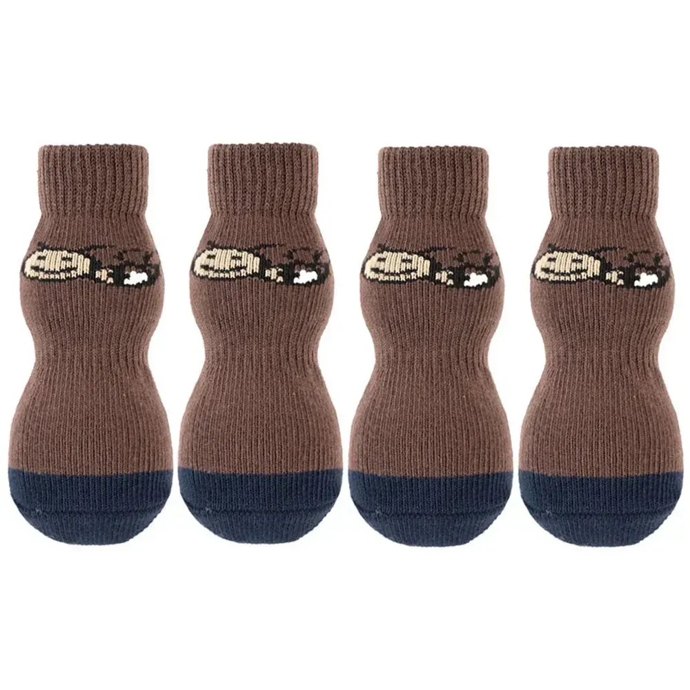 16 Chaussettes Antidérapantes Pour Chiens Et Chats - Petites Pattes (<7.5 Kg) - Protection Patte Hiver, Pluie - Motifs Mignons