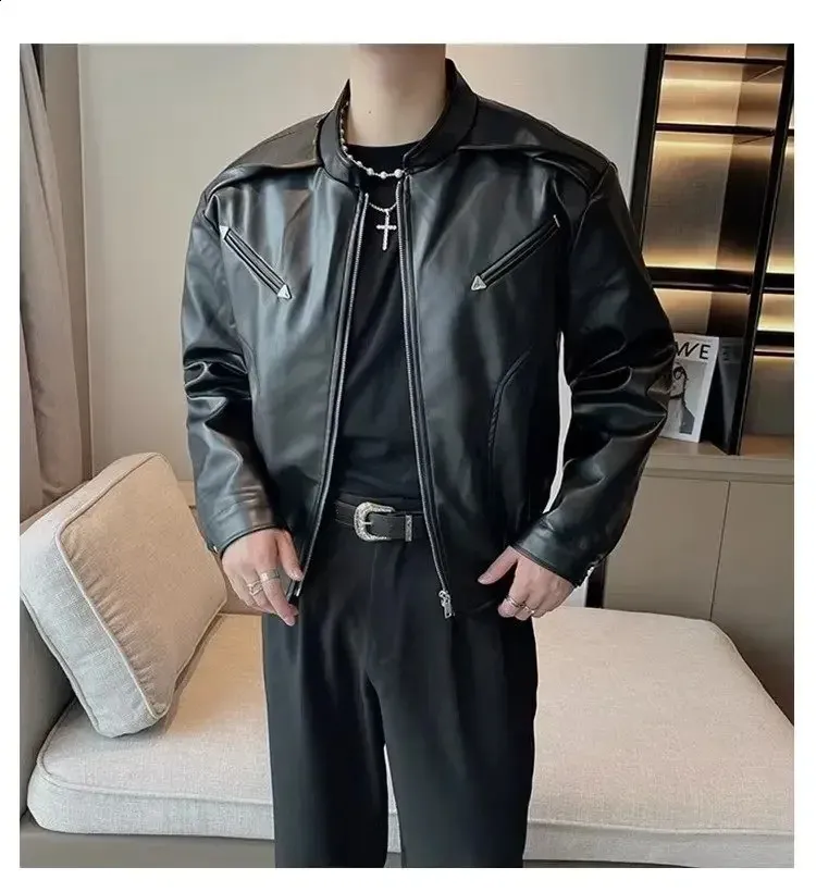 soerte カバーオール Stand collar leather soerte カバーオール Stand collar leather soerte（ソエルテ