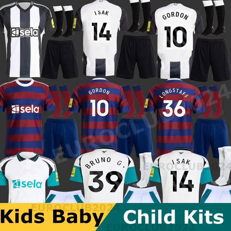 Baby Kids Clothing kit sets 2024 Children athletic outdoor apparel jerseys  newcaslte united 24 25 NUFC newcaste top