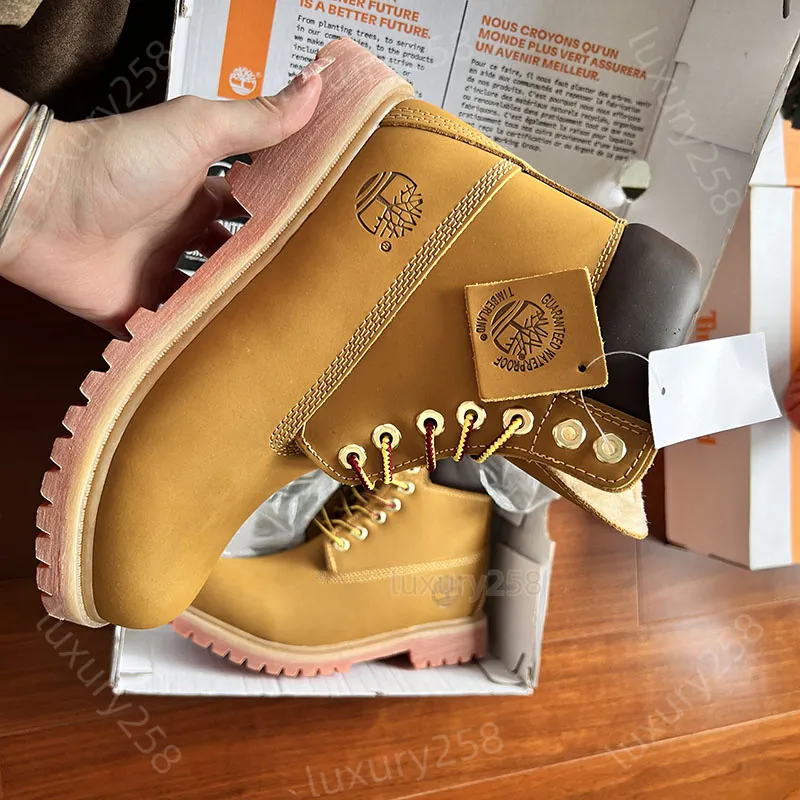 Waterproof Designer Timbs Timberland Waterproof Boots For Men Classic Martin Style In Cowboy Yellow Red Blue Black Pink Ideal For Hiking Motorcycle Riding And More Available In Sizes 36 45 From Luxury...