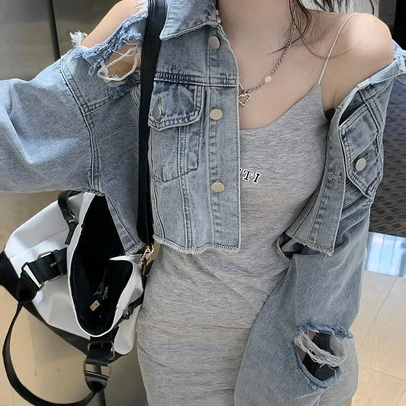 ★G-CUT★ Cropped regular fit tweed jacket_blue 7255110106 Cropped tweed jacket, removable collar Blue For Women | Maje