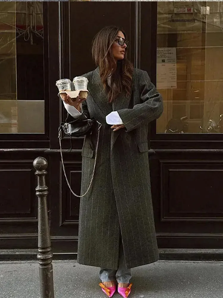 Loose long coat best sale