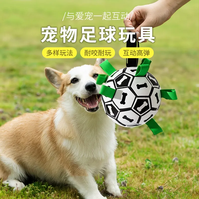 Durable Soccer Ball Dog Toy Bite Resistant, Perfect for Large Dogs,  Outdoor Play Training, Promotes Dental Health