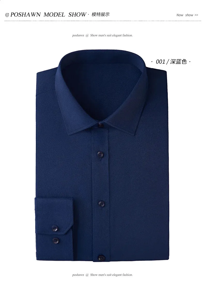 Come Wonka Men's Regular Fit Dress Shirt – Solid Saxony Blue, Spread Collar, X-Large
