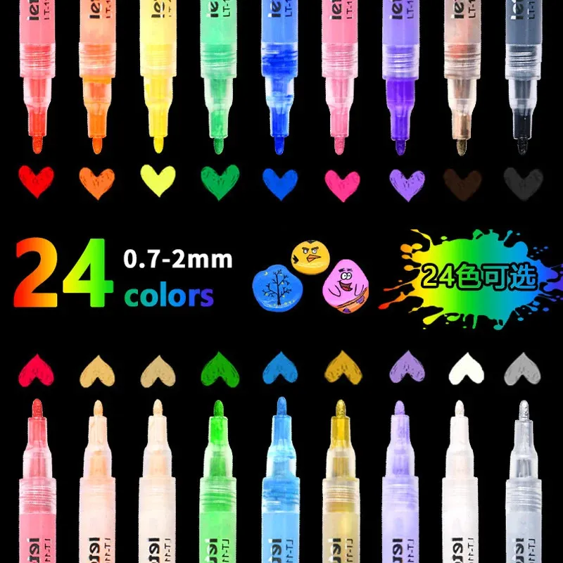 wholesale Acrylic Metal Beautiful Color Painting Pen Multi-function Calligraphy Practice Special Pen for Students 240830