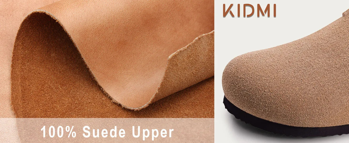 Saboți de blană pentru bărbați, Comwarm, cu branțuri pufoase din plută, pantofi de iarnă, din piele întoarsă, alunecare pe pantofi de cartofi_voghion.com