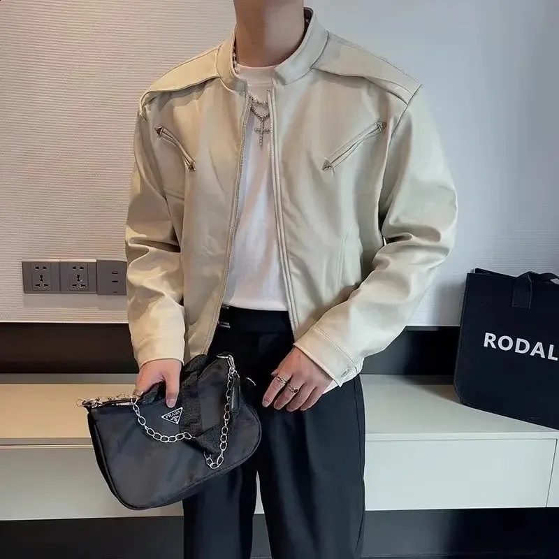 soerte カバーオール Stand collar leather soerte（ソエルテ）の「Stand collar leather jacket（renewal