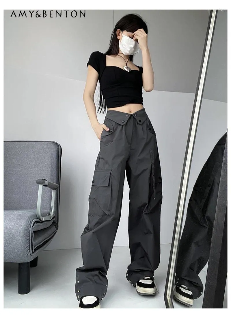 High Street Cargo Pants - Womens Loose Fit Wide Leg Trousers