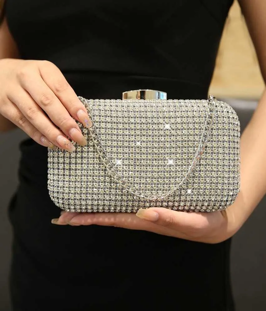 Women\'s Satin Crystal Clutch Purse Elegant Diamond Beaded Evening Bag Suhatjia Evening Rhinestone Clutch Purses for Women,Party  main image 4