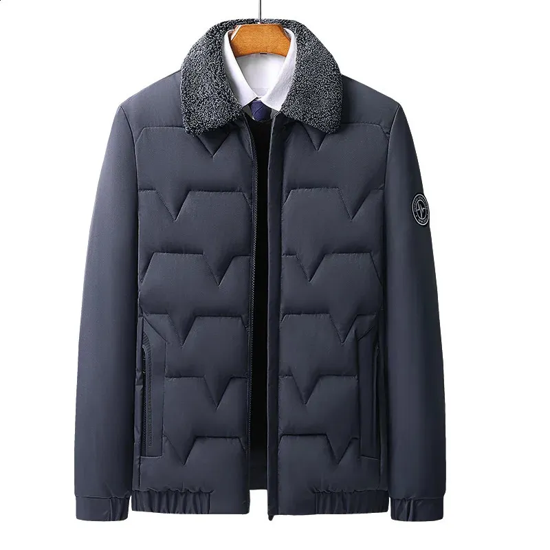Fur Parka Mens Warm Winter Coat: Hooded Casual Thick Outwear