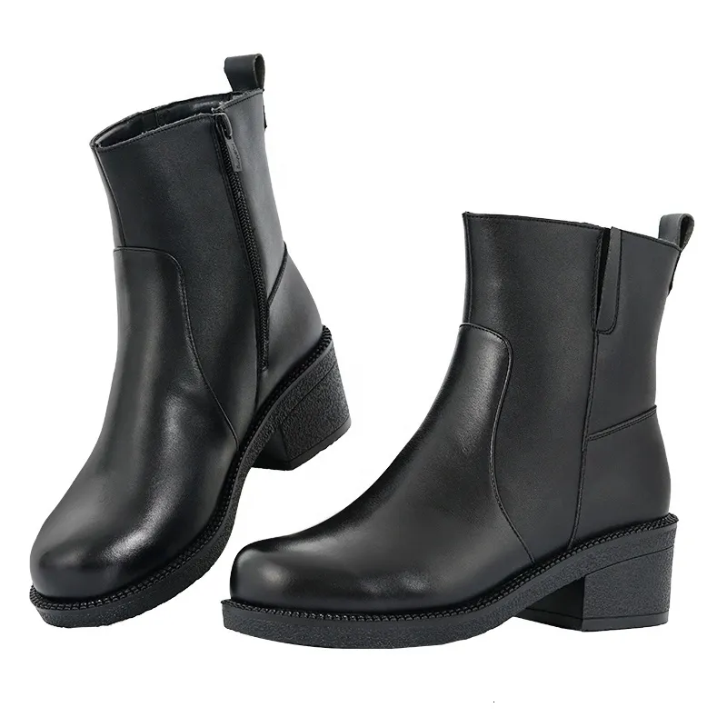 Designer Non Slip Leather Martin frye boots for Women Waterproof High Ankle Fashionable for Autumn Winter