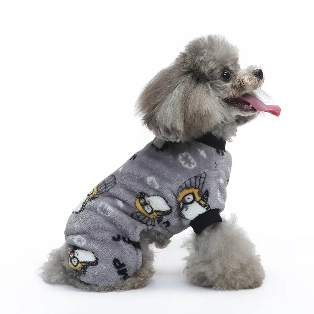 Winter Fleece Pet Hond Kleding Puppy Kleding Franse Bulldog Jas Pug Costumes Jas voor Kleine Honden Chihuahua Vest Hondenkleding (Color : Coffee, Size : L