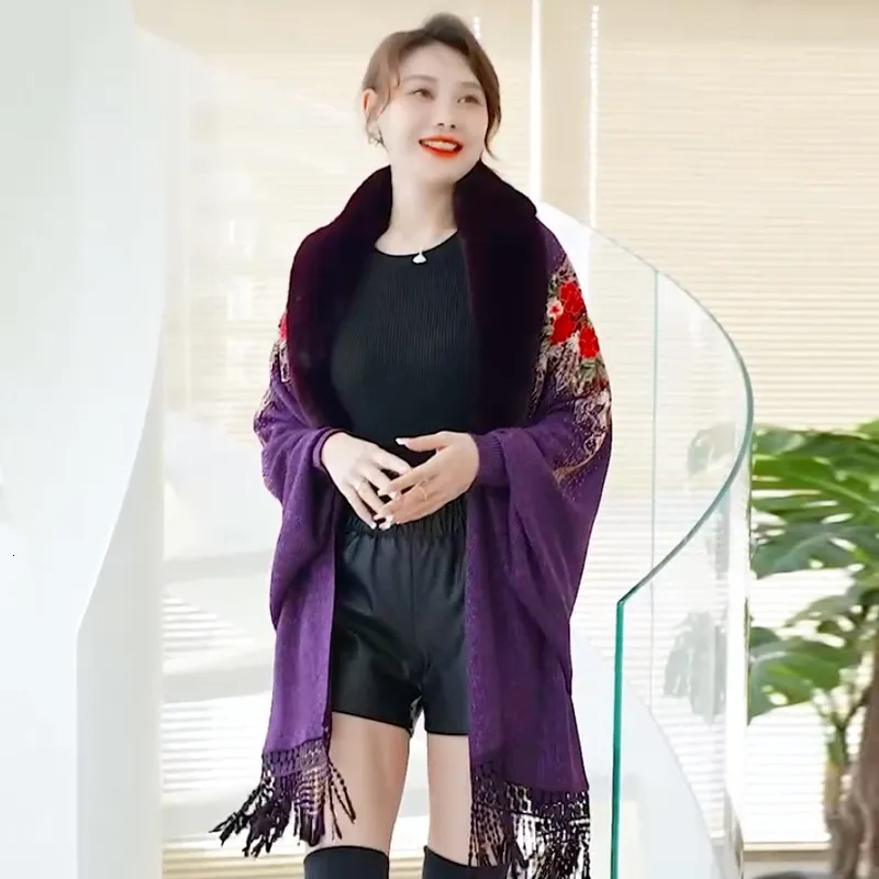 Womens Autumn Winter Heavy Duty Embroidered Cheongsam Coat, Big 